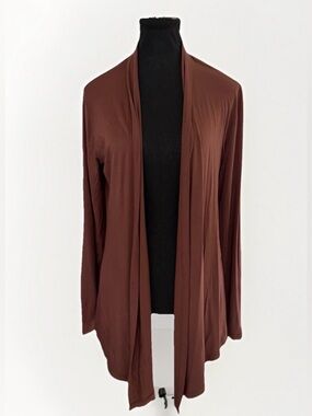 Maurices Medium Brown Open Front Cardigan Lightweight Long Sleeve NWT Womens